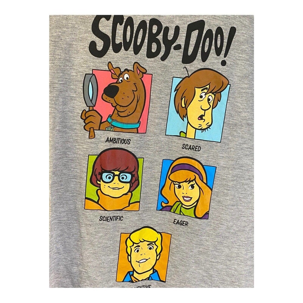 Scooby Doo Crew Juniors XL 15-17‎ Gray T-shirt Short Sleeve Cartoon